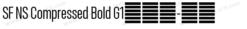 SF NS Compressed Bold G1字体包字体转换